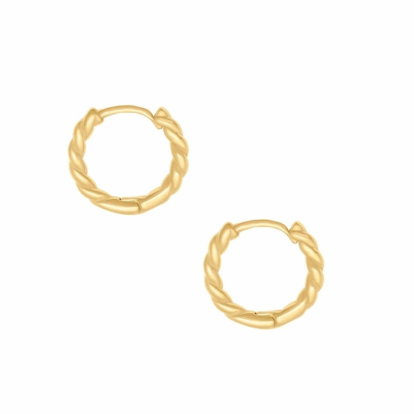 Jewelry - Elegant 18k Gold Hoop Earrings